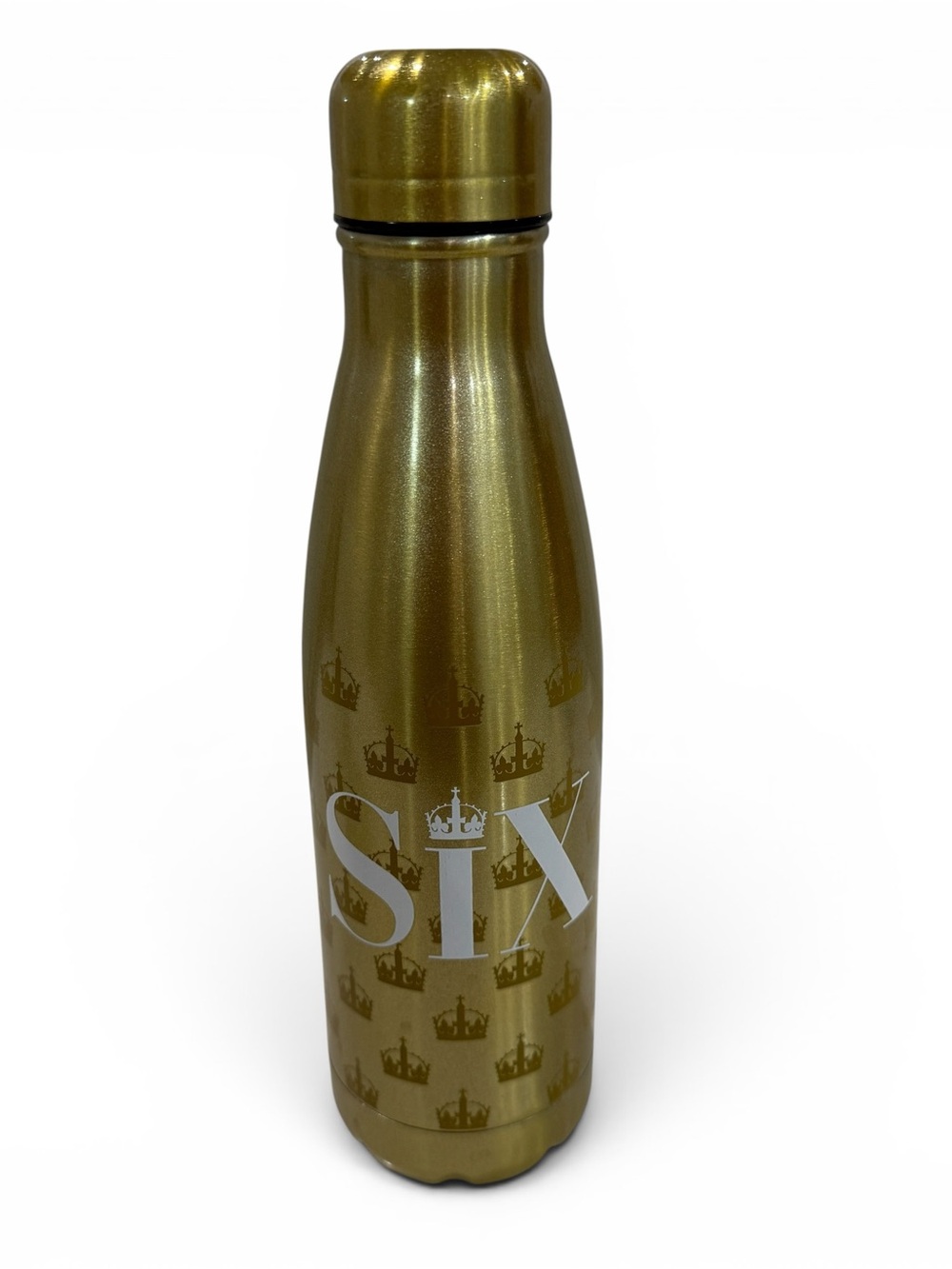 Six the musical Gold Crown water bottle Broadway West End